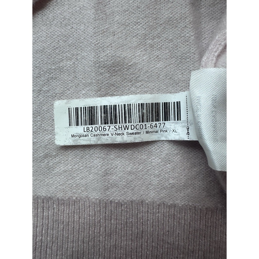 Quince Mongolian Cashmere V-Neck Sweater Women XL Minimal Pink 100% Cashmere - Picture 4 of 6